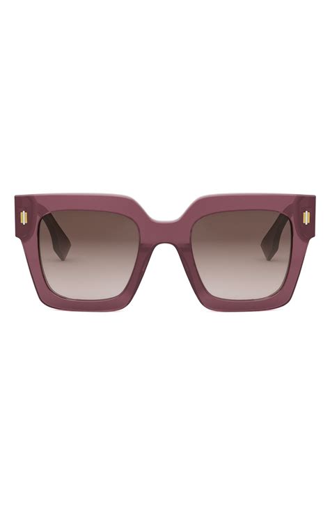 fendi roma 50mm square sunglasses|latest fendi sunglasses.